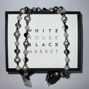 WHBM Mixed Bead Tassel Necklace